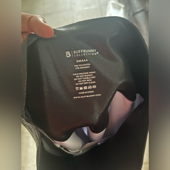 NWT Elysium BuffBunny Collection Sparkle Black and White Ombré Athletic leggings - Picture 7 of 7